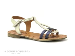 Bellamy TILOU Or Marine - Sandale Cuir Fille