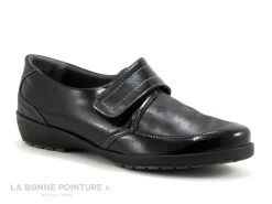 Suave LONDON 8010T - Noir - Noir Verni - Chaussure Femme Avec Velcro